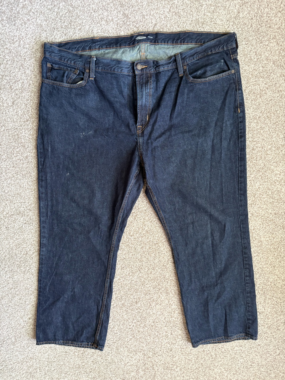 Old Navy Men's Straight Jeans in Dark Blue Denim